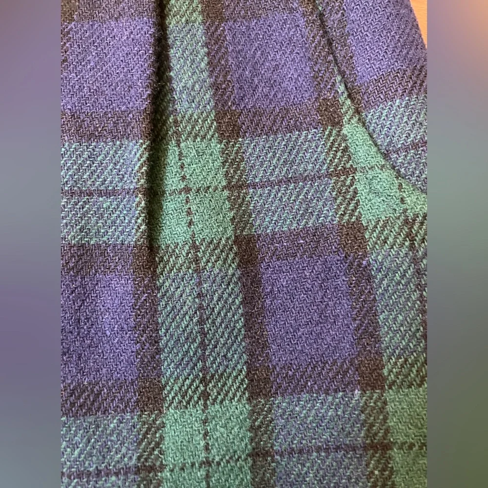 Vintage '80s/90s Savannah Blackwatch Plaid High Waist Mom Shorts Wool Blend XS/S